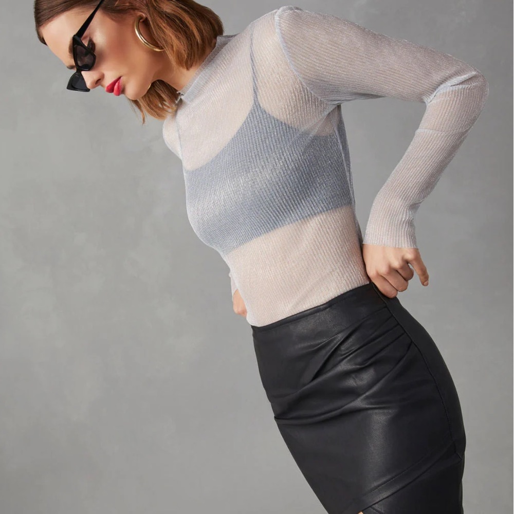 Sheer Long Sleeve Top